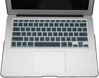 Zky - Unique Design Durable Silicone Green Border Soft Keyboard Cover Skin Protector for Apple Macbook Pro 13" 15" 17"(with or W/out Retina Display) and Macbook Air 13"