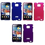 EMPIRE 3 Pack of Rubberized Hard Case Covers (Blue, Hot Pink, Purple) for S ....
