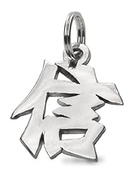 Sterling Silver Japanese/Chinese "Believe" Kanji Symbol Charm