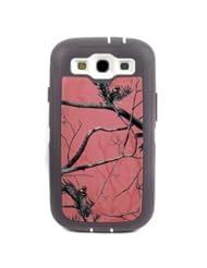 Huaxia Datacom Natural Tree Camo Shockproof Dirtproof Defender Military Hybrid Impact Case for Samsung Galaxy SIII S3 i9300 T999 I747 - Camouflage Tree Pink on White