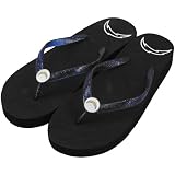 NFL San Diego Chargers Womens Wedge Flip Flops - Black (5/6)