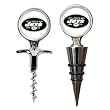 New York Jets Cork Screw and Wine Bottle Topper Set NFL Football