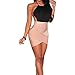 Women Sexy Bandage Backless Bodycon Spaghetti Strap Club Party Mini Dress (M)