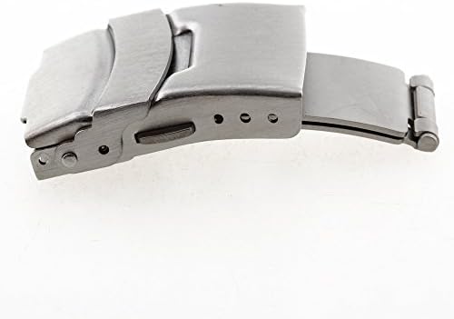 FACILLA® Alloy Double Fold Over Clasp Buckle Folding for Watch Strap Band Deployment 20mm