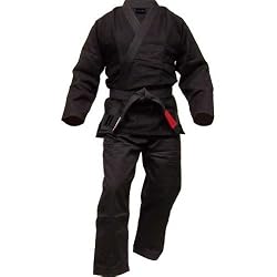 Black Jiu-Jitsu Shock Wave Uniform (Single Weave Elastic Waist)