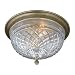 Tools & Hardware : Waterford Crystal Castle Cara Ceiling Fixture with Antique Brass Finish