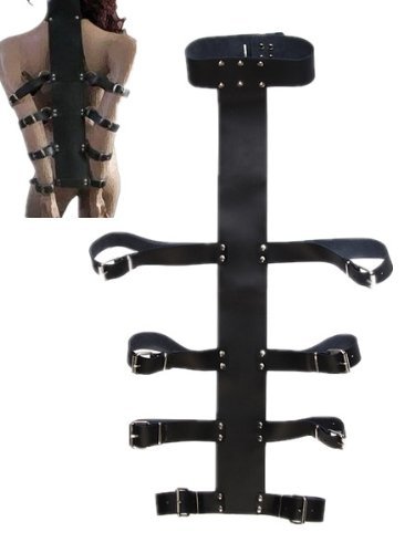 Starscream201311@ Strict Armbinder Belts Collar Harness Restraint Fetish Sex ARM Belt Binder Restraint for Kinky Sexy FUN and Fancy Dress Unisex Leather Sm 259 SEX Bondage