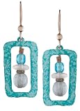 Blue Bead Drop Pearlescent Earrings, Handmade in USA by Adajio Sienna Sky 7186-ad19