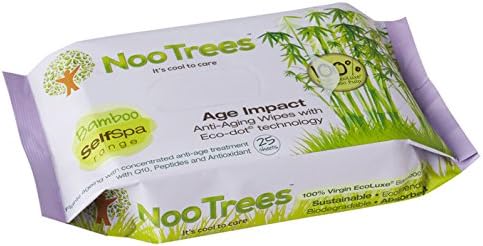 NooTrees Age Impact Anti-Aging Wipes with Eco-dot Technology 25 sheets per pack -Pack of 3