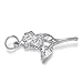 .925 Sterling Silver Rose Charm