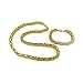 Men's Stainless Steel Mechanic Bracelet Necklace Link Byzantine Chain Set Gold Color- Biker Chain