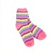 Women's Soft and Warm Striped Fuzzy Socks (One Size Fits Most Ages 13+) Hot Pink / Purple / Sky One Size