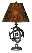 Armillary Sphere Table Lamp with Mica Shade