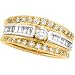 14K Two Tone Gold Diamond Bridal Engagement Ring