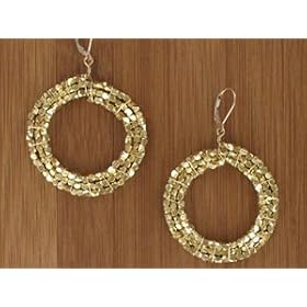 Shane Gold Faceted Earrings