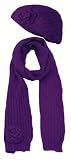 Womens Knitted 2 piece Beret Scarf and Hat Set with Flower Accent ( 8 Colors ) 41ci9Tl7a0L. SL160 Womens Knitted 2 piece Beret Scarf and Hat Set with Flower Accent ( 8 Colors )