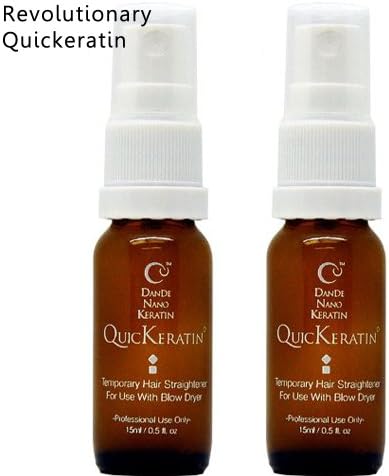 Blow Dryer Brazilian Keratin Treatment Quickeratin 15ml/0.5oz *pack of 2* (Quickeratin Temporary Hair Straightener for Use with Blow Dryer)