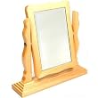 Wood Vanity Mirror Counter Top Showcase Jewelry Unit