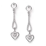 0.23 Carat 14KWG Diamond Heart Earring
