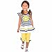 Rumas® Little Girls Sunny Cute Daisy Flower Stripe Shirt Top + Shorts Clothes
