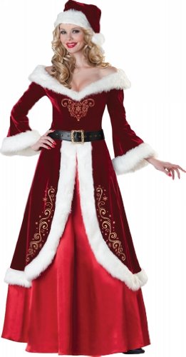 In Character Women's Adult Deluxe Mrs St Nick Dress - Mrs. Santa Claus Costume LG red