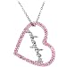 Licensed Pink Rhinestone Playboy Heart Necklace