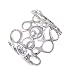 Polished Glittering Sterling Silver Circular Bubble Ring Band