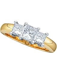 0.75CTW-(SUP) PRINCESS 3-STONE RING