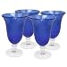 Artland Iris Footed Ice Tea, 18-Ounce, Cobalt Blue, Set of 4