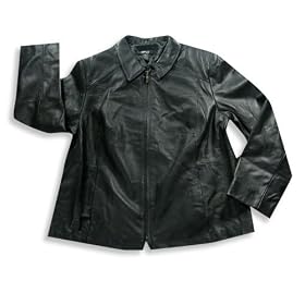 Style & Co - Womens Plus Size Leather Jacket, Black