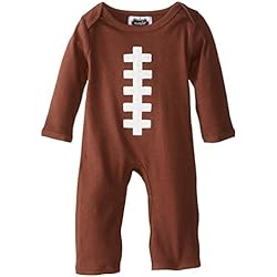 Mud Pie Baby-Boys Newborn Football One Piece, Brown, 0-3 Months
