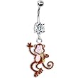 Cute Monkey Belly Ring
