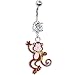 Cute Monkey Belly Ring