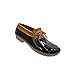 Axny Dylan-10 Women's Two Tone Bow Accents Slip-On Rain Loafer Flat Duck Shoes