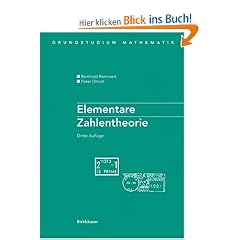 Elementare Zahlentheorie (Grundstudium Mathematik)
