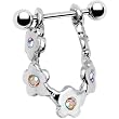 Aurora Gem Flower Cartilage Earring