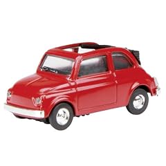 Dickie-Schuco 452585300 - Schuco - Fiat 500, rot 1:87 mit ge�ffnetem Dach, Vitrine mit Touchbox, Kennzeichen: F� - SC 174