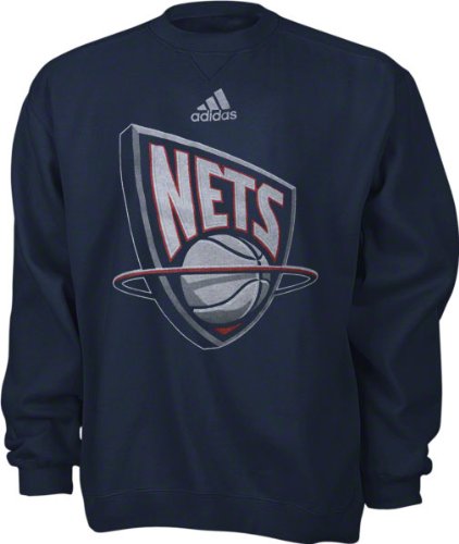 New Jersey Nets Youth adidas Team Logo Fleece Crewneck Sweatshirt