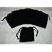 (10) Medium Velvet Black Pouches With Drawstrings
