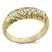 9ct Yellow Gold Ladies 7 Row Fancy Dress Ring Set with 0.5ct of Diamonds Size - O