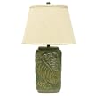 Sea Green Leaf Ceramic Lamp