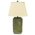 Sea Green Leaf Ceramic Lamp