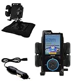 Sandisk Sansa View Auto Bean Bag Dash Holder with Car Charger - Uses Gomadic TipExchange