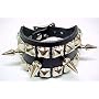 Spiked & Studded Black Leather Wrist Band Wristband