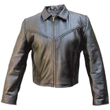 Ladies Black NAKED COWHIDE Motorcycle Biker Leather Jacket w braiding, ZIPOUT Liner XS to 5XL