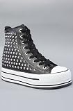 iiJin The 5 High Top Sneaker in Black Studded - Sneakers for Women