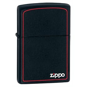 Zippo Black Matte with Zippo & Border Pocket Lighter