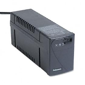 o Fellowes o - Line Interactive with AVR UPS Battery Backup System, Four-Outlet 500 Volt-Amps