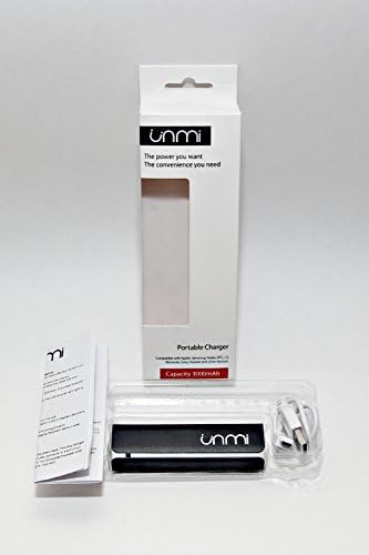 USB Portable Charger for iPhone 6, 5S, 5C, 5, 4S, Samsung Galaxy S5, S4, S3 Note 3, 4 Nokia Lumina 520, 1020, Nexus 4,3, HTC and Other Smartphones from UnmiTM. Mini Compact 3000mAh Emergency External Back-Up Battery Charger. Provides Additional 7 hours Talktime. Risk-free Money Back Guarantee (Black)