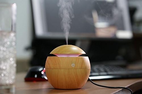Ainest Mini Wooden USB Ultrasonic Aroma Humidifier Diffusers Car Office Home Fragrances